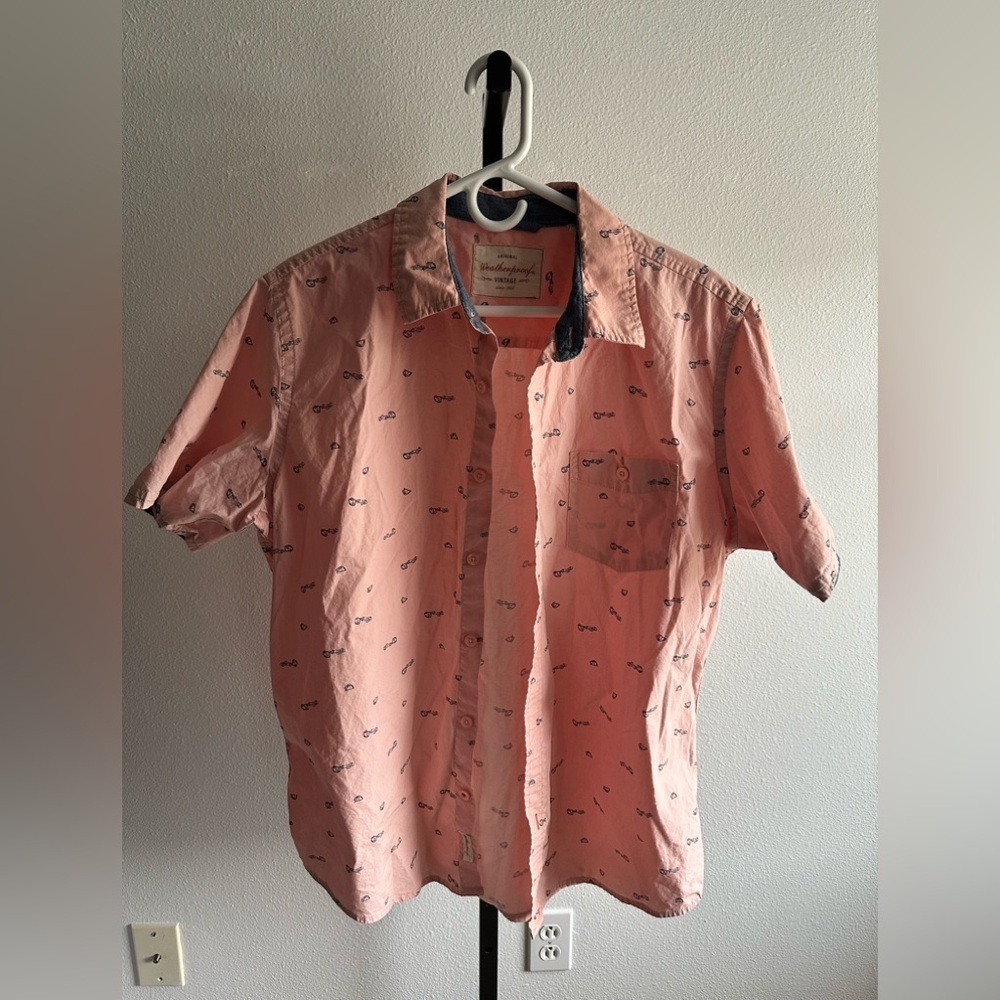 Men's Pink Short Sleeve Shirt